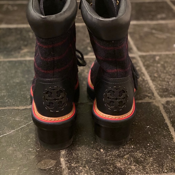Tory Burch Blue Miller Lug Sole Bootie - Picture 7 of 11